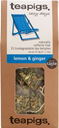 TEAPIGS 15 Lemon & Ginger Tea Temples 37.5g