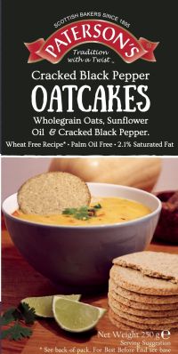 PATERSON'S Cracked Black Pepper Oatcakes 250g