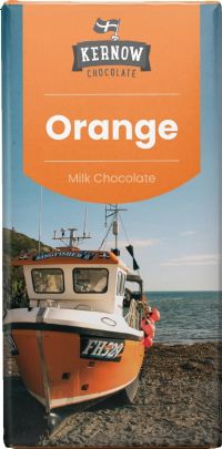 KERNOW CHOCOLATE Orange Milk Chocolate Bar 100g