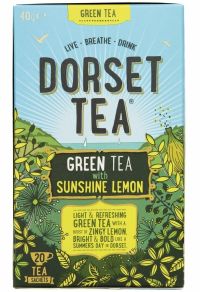DORSET TEA Green Tea with Sunshine Lemon - 20 Sachets 40g