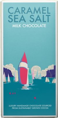 KERNOW CHOCOLATE Becky Bettesworth Caramel Sea Salt Milk Chocolate Bar 100g