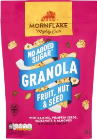 MORNFLAKE No Added Sugar Granola - Fruit, Nut & Seed 500g