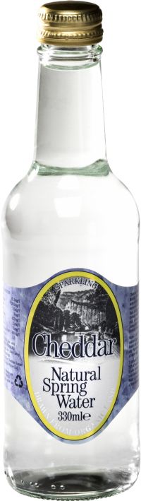 CHEDDAR Natural Spring Water - Sparkling Glass 330ml