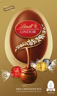 LINDT Lindor Milk Chocolate Egg with Assorted Truffles 260g