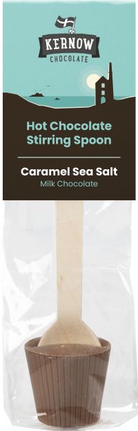 KERNOW CHOCOLATE Hot Chocolate Stirring Spoon - Caramel Sea Salt 37g