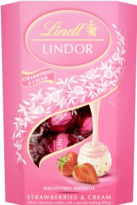 LINDT Lindor Strawberries & Cream Cornet 200g