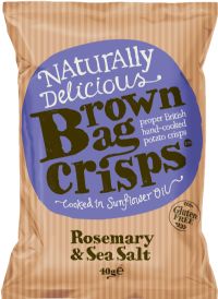 BROWN BAG CRISPS Rosemary & Sea Salt 40g
