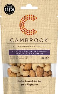 CAMBROOK Hickory Smoke Seasoned Almonds & Cashews 80g