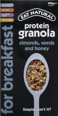 EAT NATURAL Protein Granola - Almonds, Seeds & Honey 400g