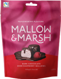 MALLOW & MARSH Dark Chocolate over Raspberry Mallows - Bag 100g