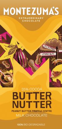 MONTEZUMA'S Butter Nutter - Peanut Butter Truffle Centre Milk Chocolate Bar 90g