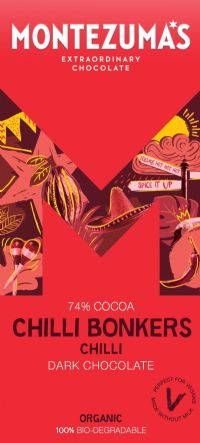 MONTEZUMA'S Chilli Bonkers - Organic Chilli Dark Chocolate Bar 90g
