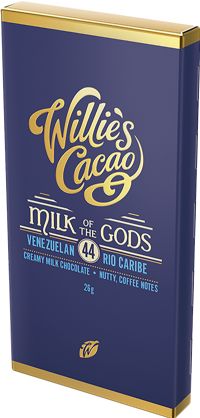 WILLIE'S CACAO Milk of the Gods - Venezuelan Rio Caribe 44 Milk Chocolate 26g