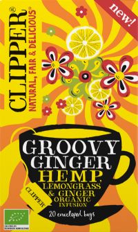 CLIPPER Groovy Ginger - 20 Hemp, Lemongrass & Ginger Infusion Teabags 35g