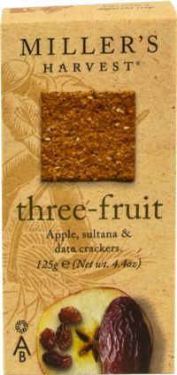 ARTISAN BISCUITS Miller's Harvest Three Fruit 125g