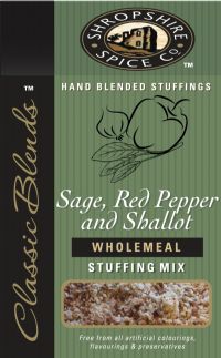 SHROPSHIRE SPICE CO. Sage, Red Pepper & Shallot Wholemeal Stuffing Mix 150g