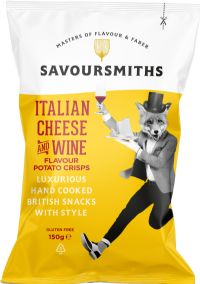 SAVOURSMITHS Italian Cheese & Wine Potato Crisps 150g