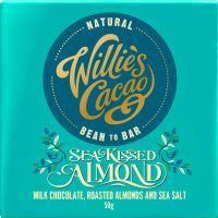 WILLIE'S CACAO Sea Kissed Almond - Milk Chocolate, Roasted Almonds & Sea Salt 50g
