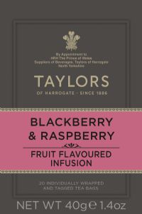 TAYLORS OF HARROGATE Blackberry & Raspberry - 20 Teabags 40g