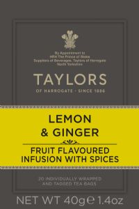 TAYLORS OF HARROGATE Lemon & Ginger - 20 Teabags 40g