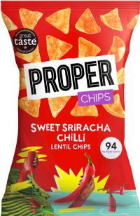 PROPER Chips - Sweet Sriracha Chilli Lentil Chips 85g