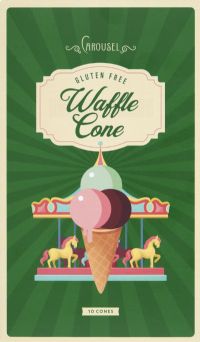CAROUSEL 10 Gluten Free Waffle Cones