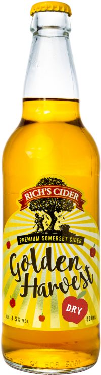 RICH'S CIDER Golden Harvest Cider - Dry 4.5% ABV 500ml