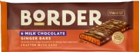 BORDER 6 Milk Chocolate Ginger Bars 144g