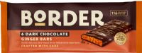 BORDER 6 Dark Chocolate Ginger Bars 144g