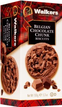 WALKER'S Belgian Chocolate Chunk Biscuits 150g