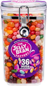 THE JELLY BEAN FACTORY 36 Huge Flavours Mix - Clip Top Jar 700g