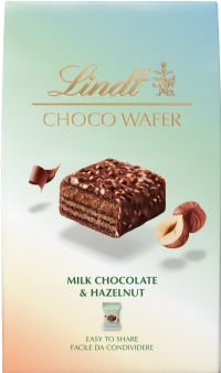 LINDT Choco Wafer - Milk Chocolate & Hazelnuts 135g