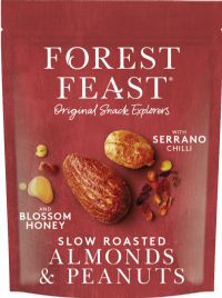 FOREST FEAST Slow Roasted Almonds & Peanuts - Serrano Chilli & Blossom Honey 120g