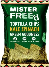 MISTER FREE'D Tortilla Chips - Kale Spinach Green Goodness 135g