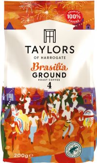 TAYLORS OF HARROGATE Brasilia Ground Roast Coffee 200g