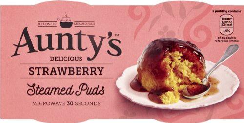 AUNTY'S Strawberry Steamed Puds (2x95g)