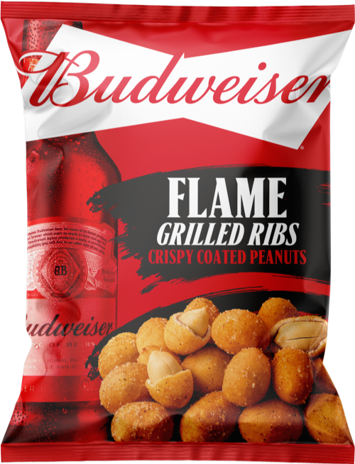 BUDWEISER Flame Grilled Ribs Crispy Coated Peanuts 150g