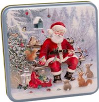 GRANDMA WILD'S Assorted Biscuits in Embossed Santa & Woodland Friends Tin 160g