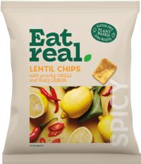 EAT REAL Lentil Chips - Punchy Chilli & Lively Lemon 40g