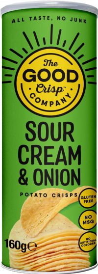THE GOOD CRISP COMPANY Sour Cream & Onion Potato Crisps 160g