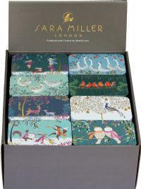 TIN TREATS Sara Miller Assorted Christmas Pocket Tins with Mint Imperials 100g