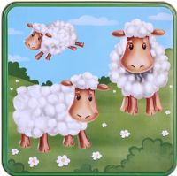 GRANDMA WILD'S Embossed Spring Lamb Tin - Choc Chip Clotted Cream Shortbread Biscuits 160g