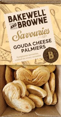 BAKEWELL AND BROWNE Savouries - Gouda Cheese Palmiers 80g