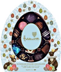 HOLDSWORTH Handmade English Chocolate Assortment - Egg Shaped Box 160g