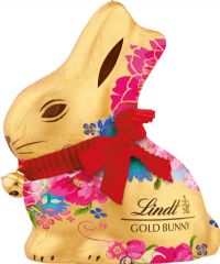LINDT Gold Bunny Assorted Floral Designs - Milk Chocolate 100g
