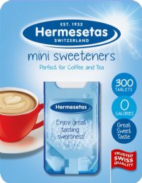 HERMESETAS Mini Sweeteners 300 Tablets 3.6g