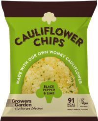 GROWERS GARDEN Cauliflower Chips - Black Pepper & Lime 84g