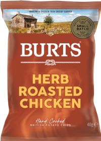 BURTS SNACKS Potato Chips - Herb Roasted Chicken 40g