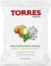 TORRES Mediterranean Herbs Premium Potato Chips 150g