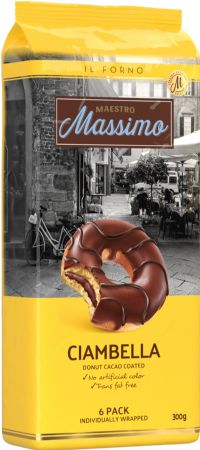 MAESTRO MASSIMO Ciambella Donut Cocoa Coated - 6 Pack 300g
